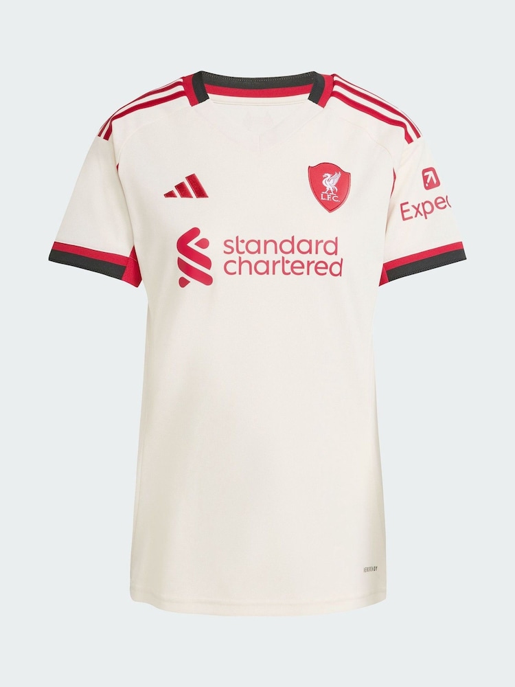 adidas White Liverpool FC 25/26 Away Jersey - Image 5 of 5