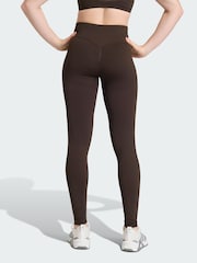 adidas Brown Workout Essentials Knit Scrunch 7/8 Leggings - Image 2 of 5