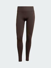 adidas Brown Workout Essentials Knit Scrunch 7/8 Leggings - Image 5 of 5