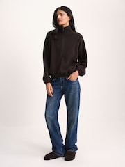 The Set 2 Pack Funnel Neck Micro Fleece Zip Jumpers Brown/Cream - Image 2 of 10