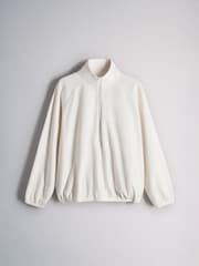The Set 2 Pack Funnel Neck Micro Fleece Zip Jumpers Brown/Cream - Image 8 of 10