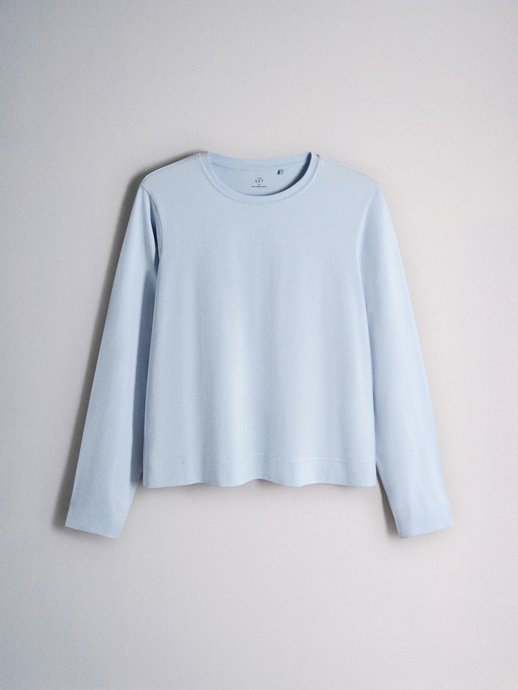 Blue/Light Taupe/Blue Star Print - The Set 3 Ұзын жеңді мақта пижамалары - 9суретінің 2 суреті Blue/Light Taupe/Blue Star Print - The Set 3 Ұзын жеңді мақта пижамалары - 9суретінің 2 суреті