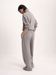 The Set Quarter Zip Sweatshirt and Straight Leg Joggers Coord Set Brown Taupe - Image 2 of 10