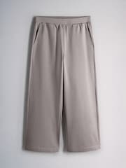The Set Quarter Zip Sweatshirt and Straight Leg Joggers Coord Set Brown Taupe - Image 9 of 10