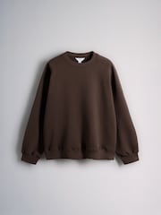 The Set 4 Pack Saddle Sleeve Crew Sweatshirts Cream/Brown/Chocolate - Image 2 of 6