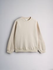 The Set 4 Pack Saddle Sleeve Crew Sweatshirts Cream/Brown/Chocolate - Image 4 of 6