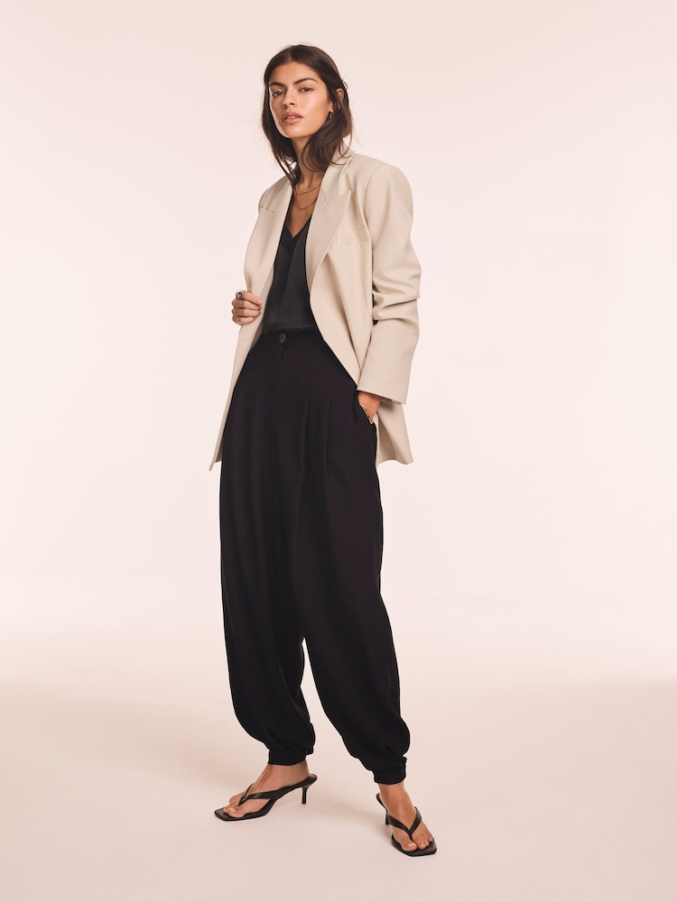 Mint Velvet Black Soft Balloon Trousers - Image 2 of 8