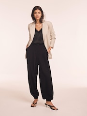 Mint Velvet Black Soft Balloon Trousers - Image 3 of 8
