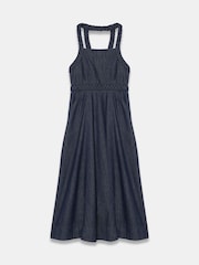 Mint Velvet Blue Denim Halter Midi Dress - Image 7 of 8