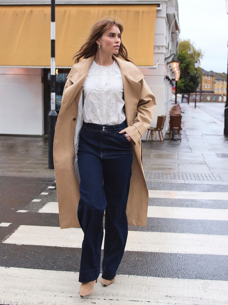 Mint Velvet Natural Funnel Neck Trench Coat - Image 2 of 8 Mint Velvet Natural Funnel Neck Trench Coat - Image 2 of 8