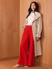 Mint Velvet Natural Funnel Neck Trench Coat - Image 6 of 8