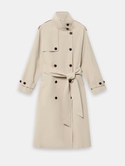 Mint Velvet Natural Funnel Neck Trench Coat - Image 7 of 8