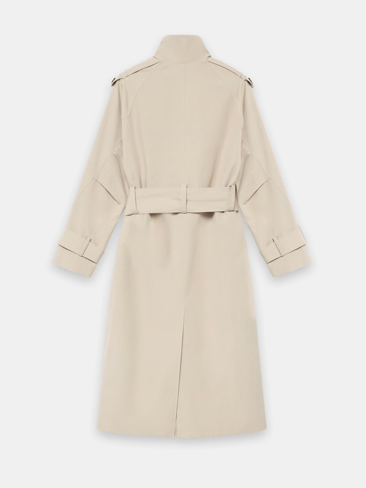 Mint Velvet Natural Funnel Neck Trench Coat - Image 8 of 8 Mint Velvet Natural Funnel Neck Trench Coat - Image 8 of 8