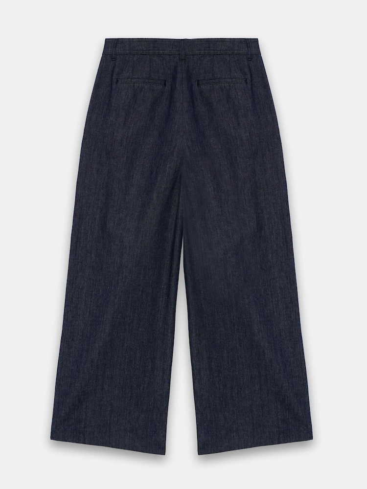 Mint Velvet Blue High Waisted Tailored Wide Jeans - Image 8 of 8