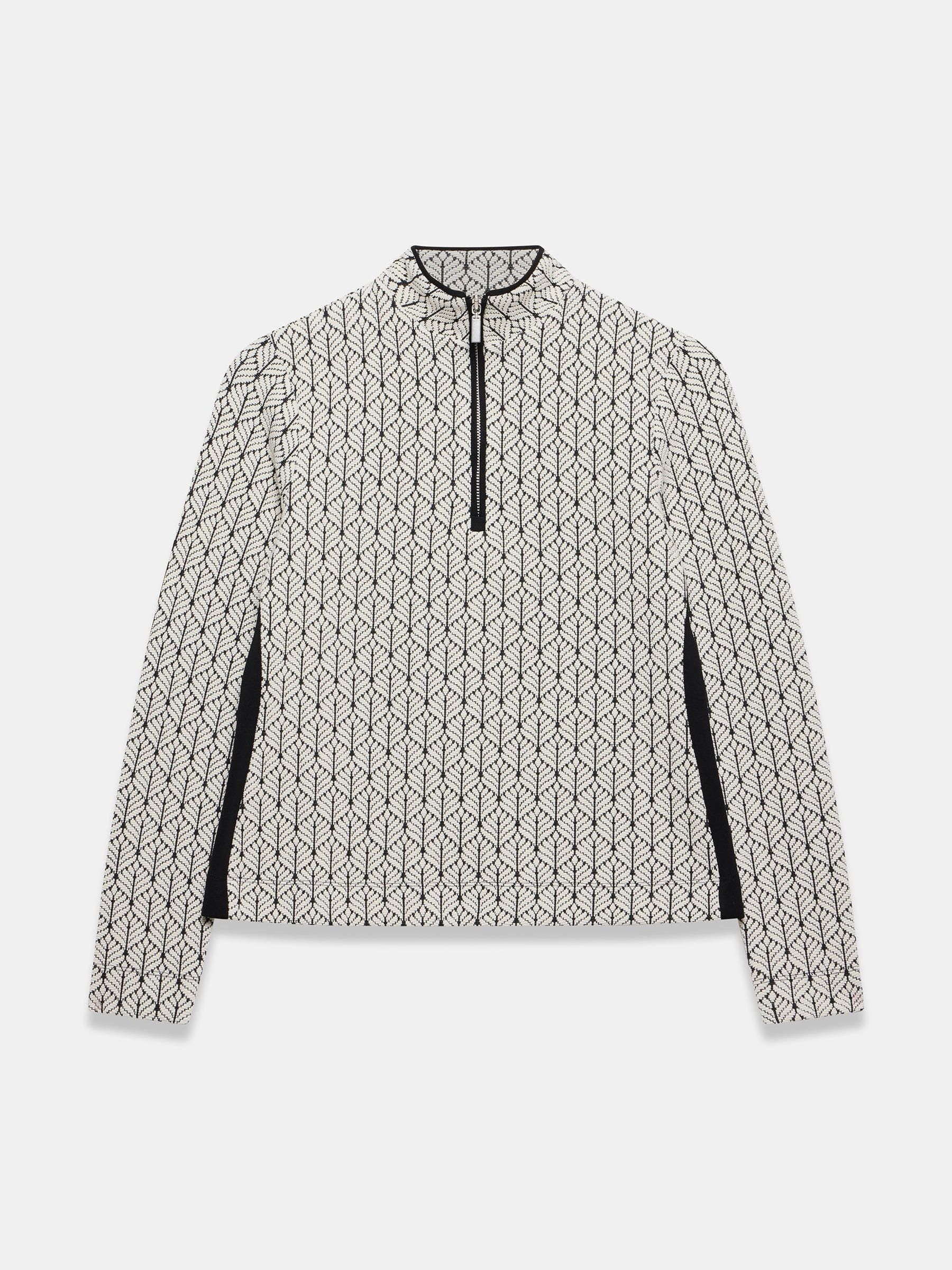 Buy Mint Velvet Black Jacquard Zip Top from Next USA