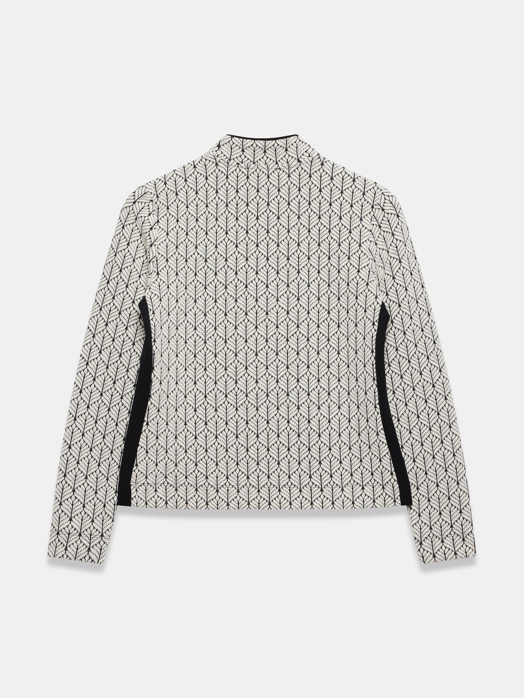 Buy Mint Velvet Black Jacquard Zip Top from Next USA