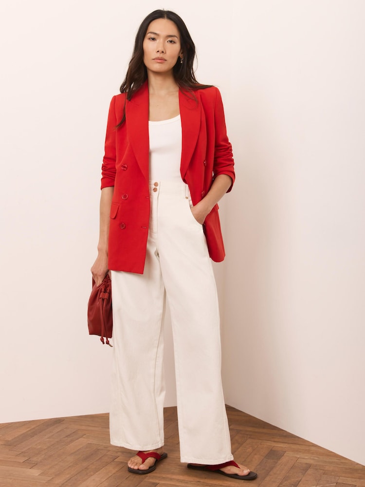 Mint Velvet Red Double Breasted Blazer - Image 2 of 8 Mint Velvet Red Double Breasted Blazer - Image 2 of 8