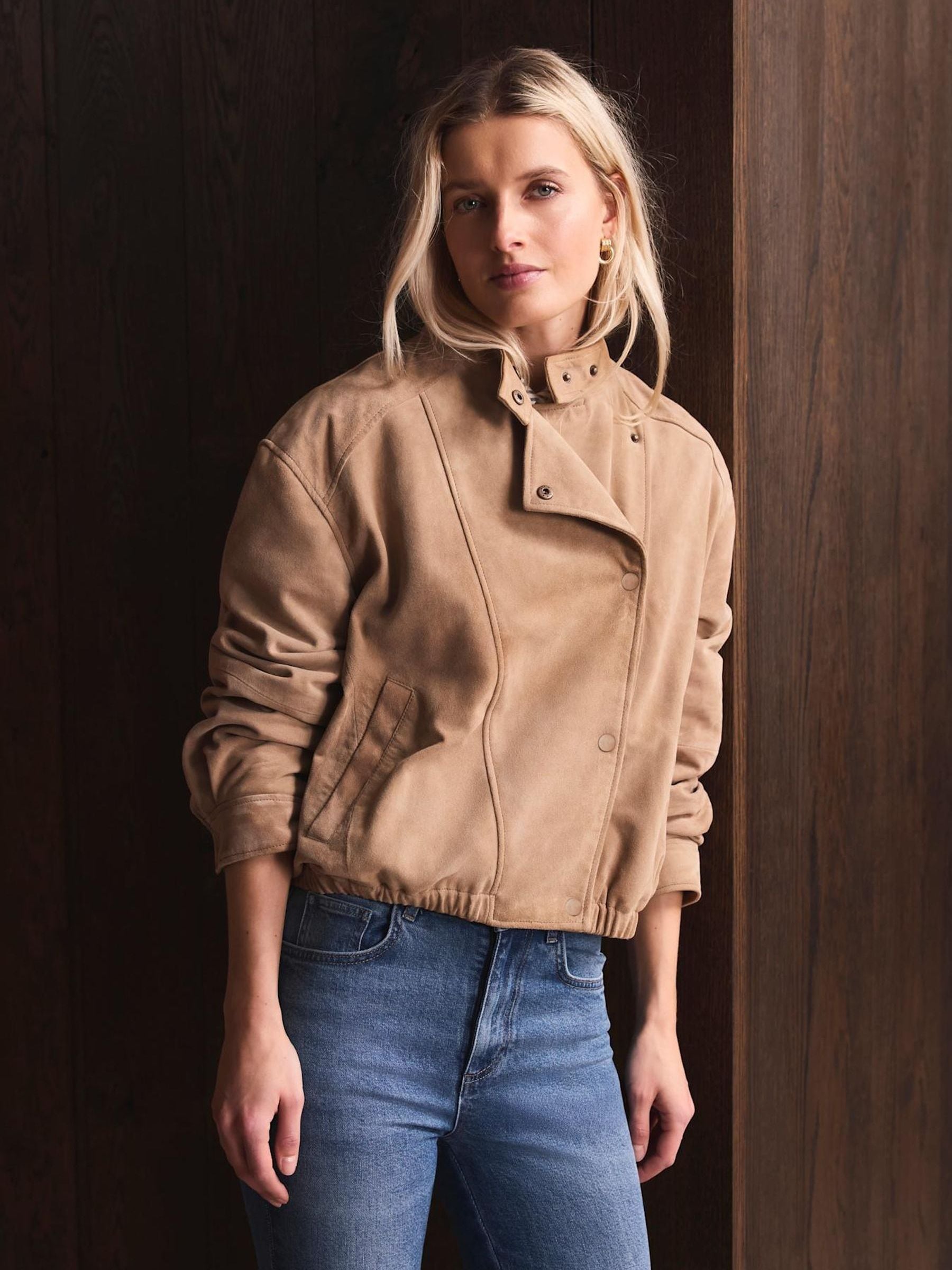 Buy Mint Velvet Natural Cropped Pilot Bomber Jacket from Next USA