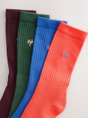 Logo rouge vif/bleu - Lot de 4 chaussettes de sport rembourrées - Image 7 de 8