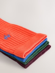 Logo rouge vif/bleu - Lot de 4 chaussettes de sport rembourrées - Image 8 de 8