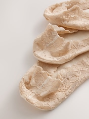 Café con leche - Lace Invisible Footsie Socks 3 Pack - Imagen 5 de 6