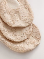 Café con leche - Lace Invisible Footsie Socks 3 Pack - Imagen 6 de 6