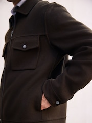 Vert kaki - N. Premium Veste élégante avec laine - Image 5 de 5