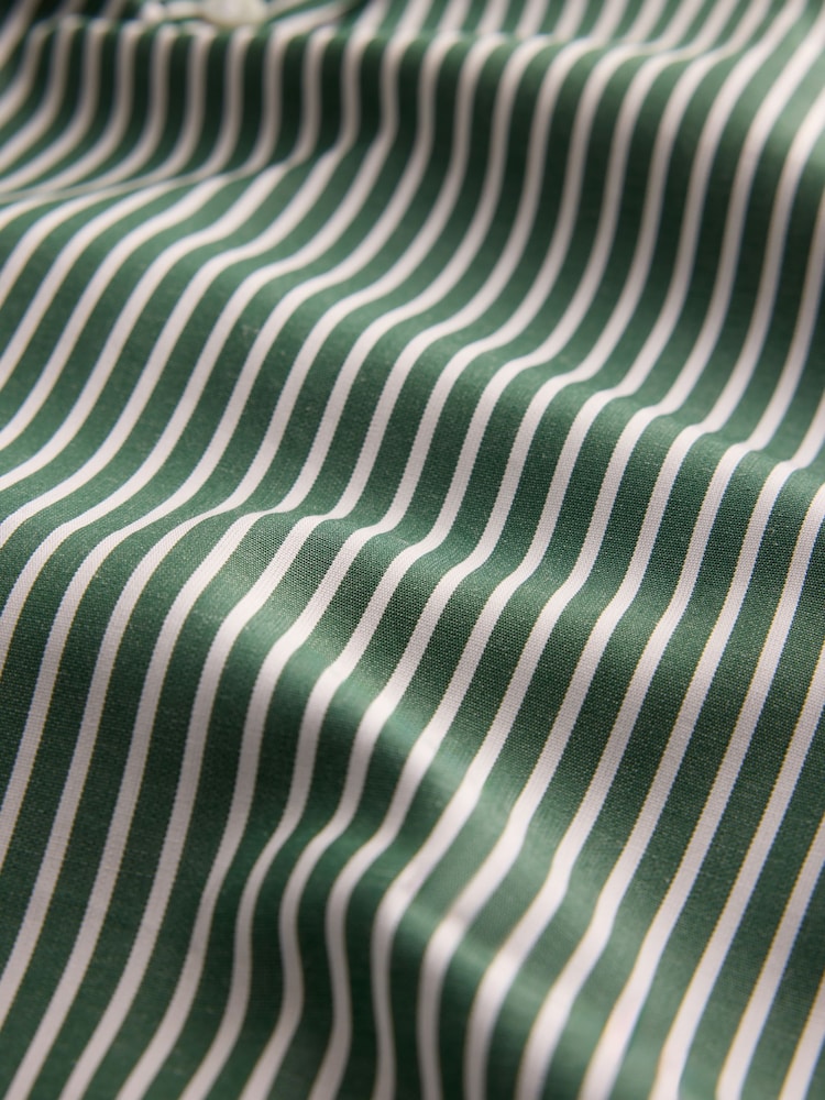 Green Signature Cotton With Tencel Lyocell Stripe Button Down Formal Shirt - Image 3 of 3
