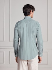 Green Signature Cotton With Tencel Lyocell Stripe Button Down Formal Shirt - Image 4 of 11