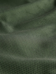 Green Slim Fit Signature Cotton Modal Blend Smart Shirt With Contrast Trim - Image 10 of 10