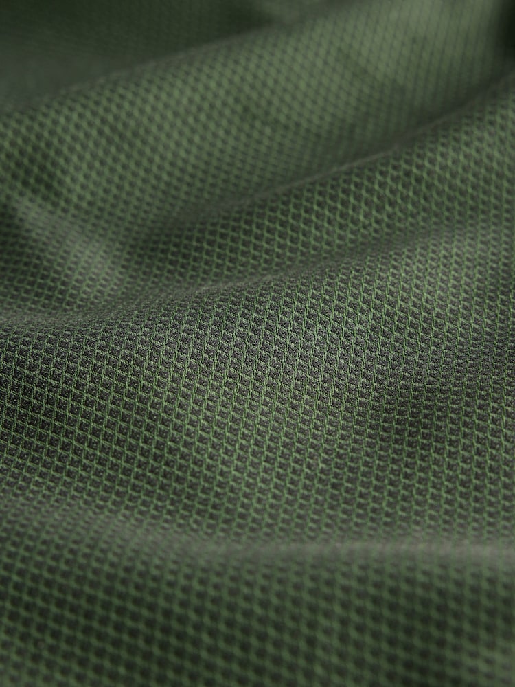 Green Slim Fit Signature Cotton Modal Blend Smart Shirt With Contrast Trim - Image 10 of 10