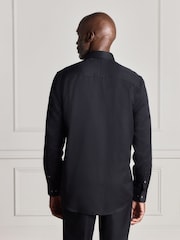 Melns - Standarta piegriezums - Signature Two-Fold Cotton Textured Smart Shirt - Attēls 6 no 15