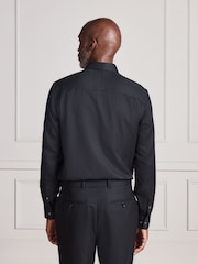 Melns - Standarta piegriezums - Signature Two-Fold Cotton Textured Smart Shirt - Attēls 7 no 15