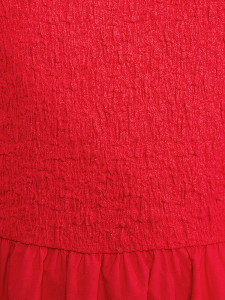 Love & Roses Red Textured 2 in 1 Midi Dress - Image 5 of 5