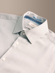 Neutral Slim Fit Signature Two-Fold Cotton Textured Smart Shirt - Image 10 of 10