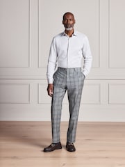Neutral Slim Fit Signature Two-Fold Cotton Textured Smart Shirt - Image 3 of 10