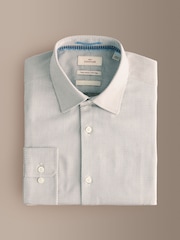 Neutral Slim Fit Signature Two-Fold Cotton Textured Smart Shirt - Image 8 of 10