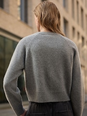 Сірий - N.Premium Merino Wool Cardigan - Image 4 of 8
