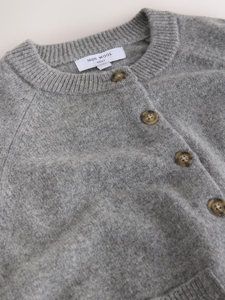 Сірий - N.Premium Merino Wool Cardigan - Image 8 of 8