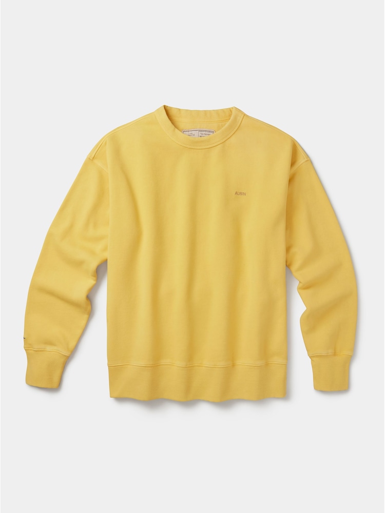Aubin Yellow Brandon Crew Neck Sweat Jumper - Image 1 of 1