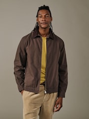 Aubin Newland Canvas Harrington Brown Jacket - Imagem 1 de 4
