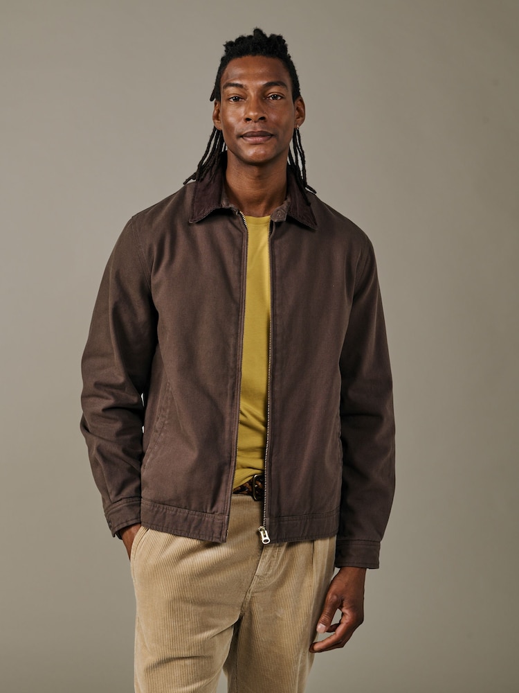 Aubin Newland Canvas Harrington Brown Jacket - Imagem 1 de 4