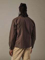Aubin Newland Canvas Harrington Brown Jacket - Imagem 2 de 4