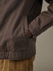 Aubin Newland Canvas Harrington Brown Jacket - Imagem 3 de 4