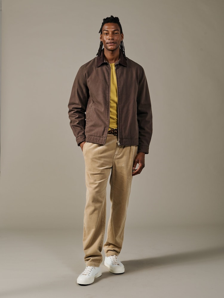 Aubin Newland Canvas Harrington Brown Jacket - Imagem 4 de 4