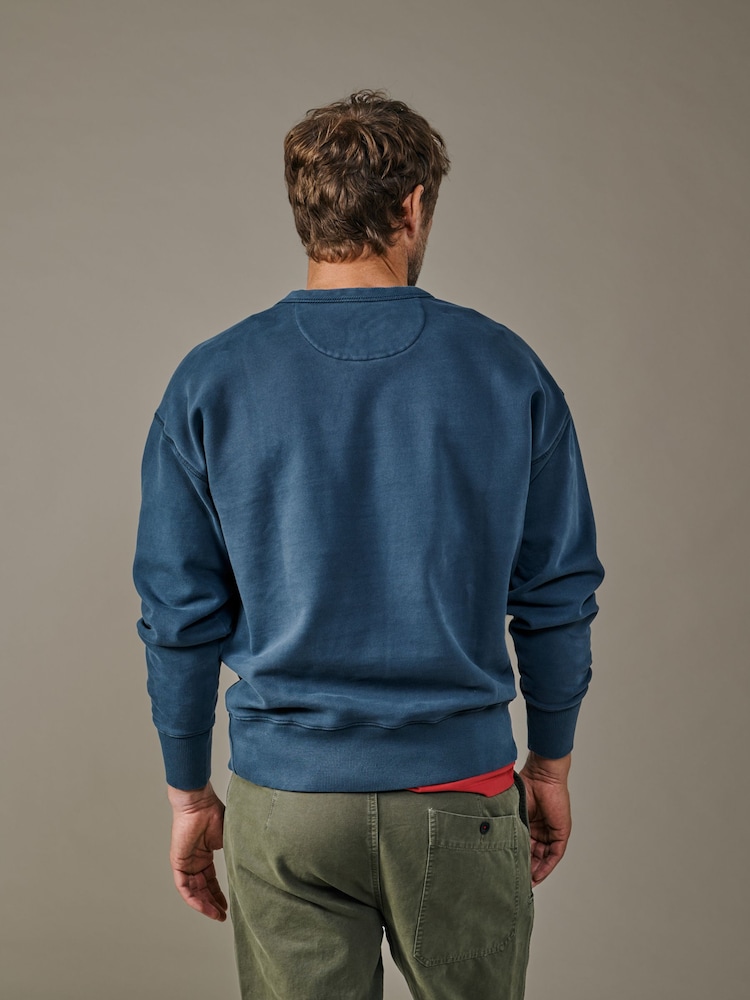 Aubin Blue Brandon Crew Neck Sweater - Image 2 of 4