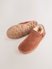 Tan Brown/ Chestnut Suede Mini Boot Slippers - Image 5 of 6