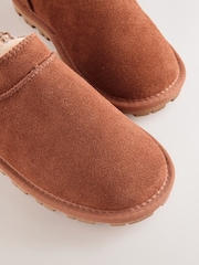 Tan Brown/ Chestnut Suede Mini Boot Slippers - Image 6 of 6