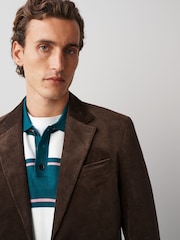 Chocolate Brown Regular Fit Corduroy Blazer - Image 4 of 5