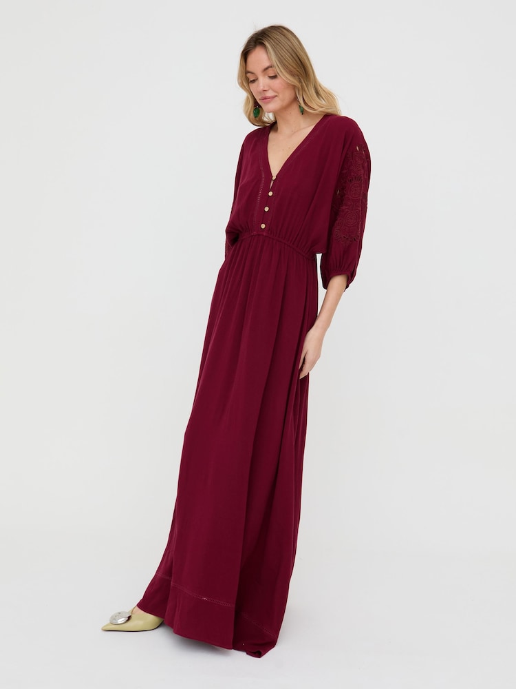 kaftan style evening dress Navy blue One Shoulder Dress